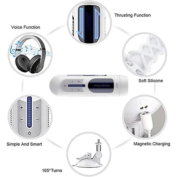 Електричний мастурбатор для чоловіків з телескопічними режимами - секс-іграшка преміум-якість