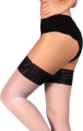 Чорні мереживні панчохи-сітки Mila Marutti для жінок | Мереживний верх | Панчохи-сітки | Нейлон (S, Вес)