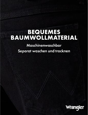 Чоловічі джинси Wrangler Regular Fit Regular - середня посадка, колір Black Rinse (синьо-чорний), W34 L30