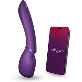 We-Vibe Wand 2: Масажер-вібратор для жінок - бездротовий, з керуванням через додаток, 10 рівнів інтенсивності, тихий, водонепроникний, перезаряджається. Колір: фіолетовий