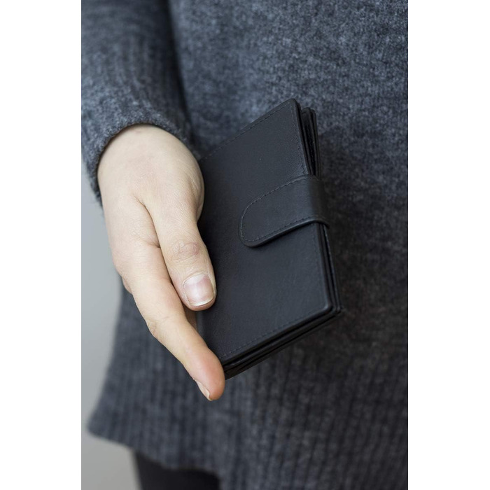 Шкіряний тримач для кредитних карток LEAS Card-Collection з RFID-захистом, чорний