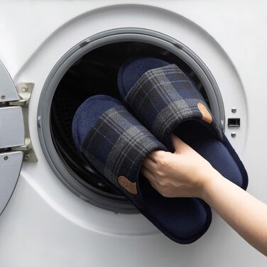 Чоловічі домашні капці GOEWY з ефектом пам'яті (Memory Foam), відкриті пальці, дихаючі та протиковзкі, сині, розмір 42/43 EU