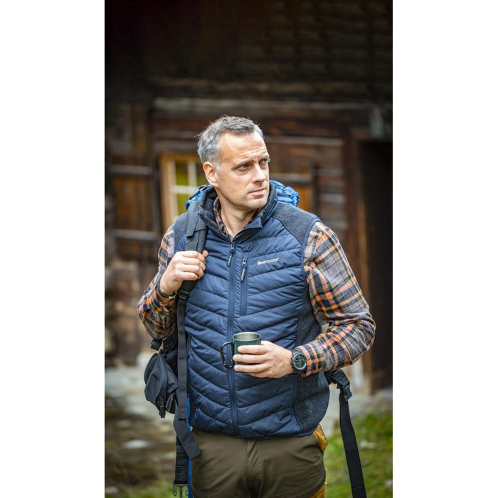 Стеганий жилет Deerhunter Moor W. Knit Brown-Blatt M Blau для полювання та активного відпочинку