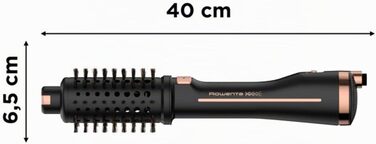 Стайлер-фен 2-в-1 Rowenta Ultimate Experience CF9620F0 з іонізацією та 3 насадками-щітками, Pro Keratin, чорний/рожеве золото