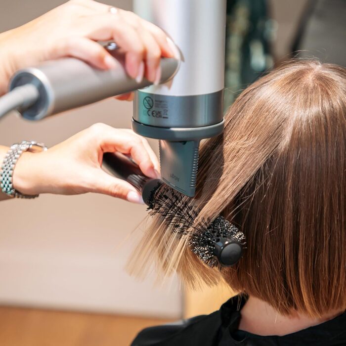 Професійна кругла щітка для укладки волосся Olivia Garden Expert Blowout Speed, біло-сіра, 45 мм