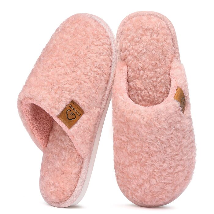 Жіночі м'які капці-тапочки Evshine з ефектом пам'яті (Memory Foam), закриті домашні капці, рожеві, розмір 37/37.5 EU