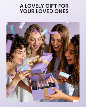 Набір стайлерів для волосся BESTOPE PRO 5 в 1: плойка з іонною технологією, 3 насадки-циліндри (9-25 мм) та гребінець для створення локонів та хвиль, 2 температурні режими
