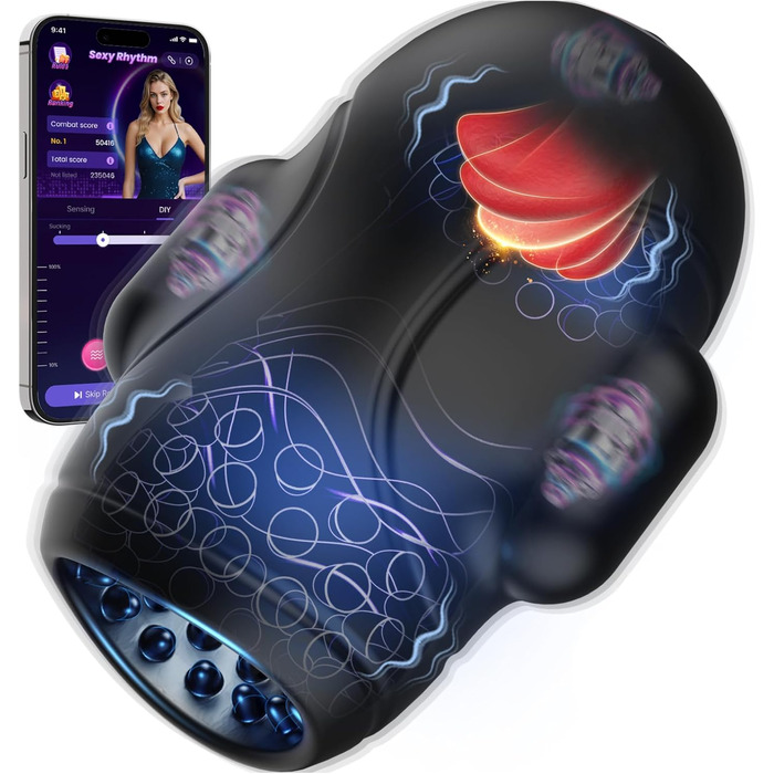 Масажер для чоловіків Tauara 4-в-1 з вібрацією, тренажер для пеніса, стимулятор головки, чорний