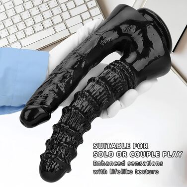 Двохсторонній секс-іграшка з ПВХ з сильним присоском для вагінального та анального використання - подвійний дилда для жінок та пар, фентезі