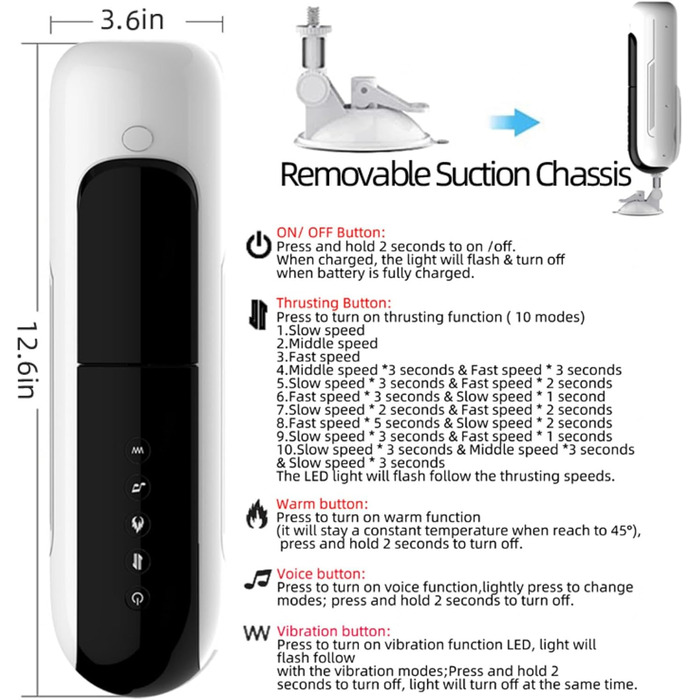 Електричний мастурбатор чаша для чоловіків з телескопічною функцією та 10 вібраціями. Іграшка для дорослих, секс-іграшка для чоловіків