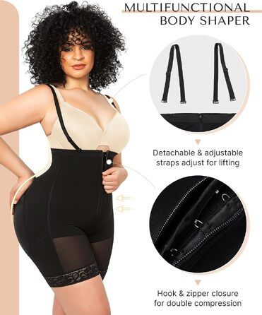 Коригуюча білизна SHAPELLX Classic — Колумбійський утягуючий корсет для жінок, чорний, розмір S