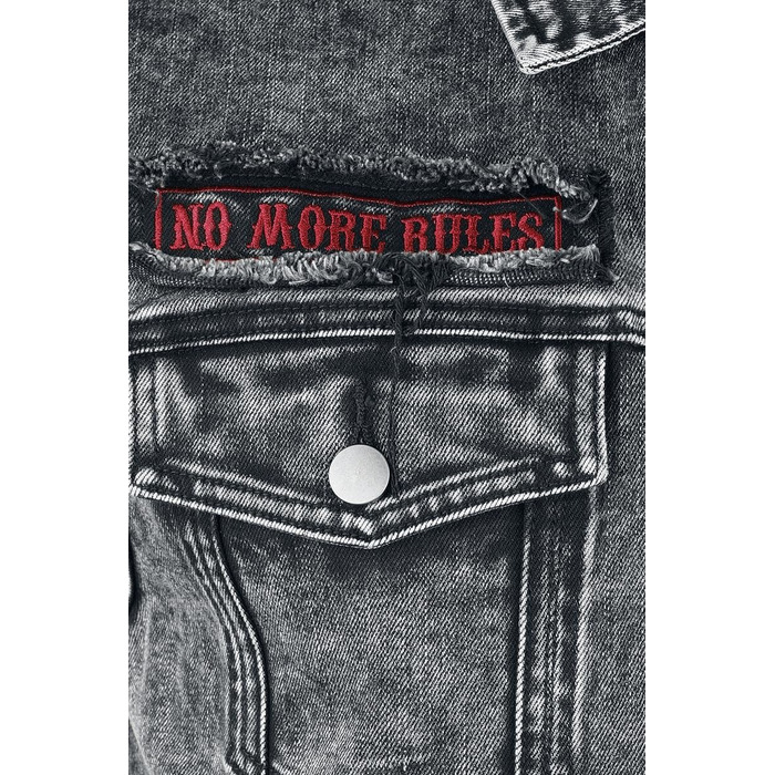 Чоловічий жилет Rock Rebel by EMP чорного кольору з ефектом Acid-Wash, розмір S