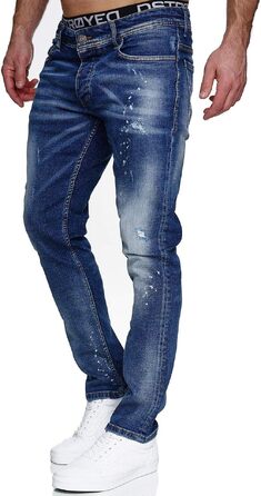 Чоловічі джинси MERISH Slim Fit з еластичного деніму, модель 1507 (42W / 34L, колір Denim)