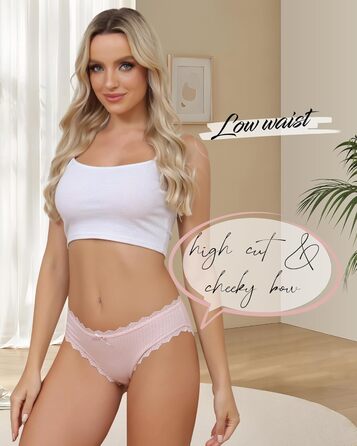Жіноча бавовняна білизна Levao: комплект трусиків-сліпів, бра-хіпстерів, 6 кольорів, S-XXL