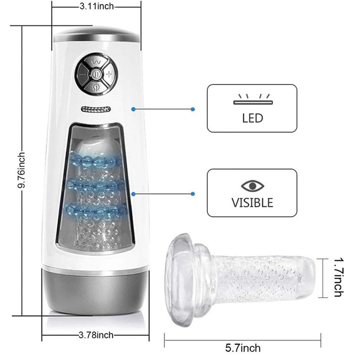 Автоматичний електричний мастурбатор для чоловіків з 10 режимами вібрації - секс-іграшка для чоловіків
