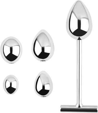 Анальний масажер Axcroo з 5 знімними кульками. Металевий анальний стимулятор, вібратор для жінок та чоловіків. Набір анальних кульок, анальний дільник, стимулятор G-точки.