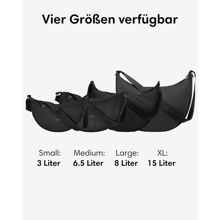 Унісекс сумка-кросбоді LARKSON Solveig Medium Gravel сіра, 6.5 л