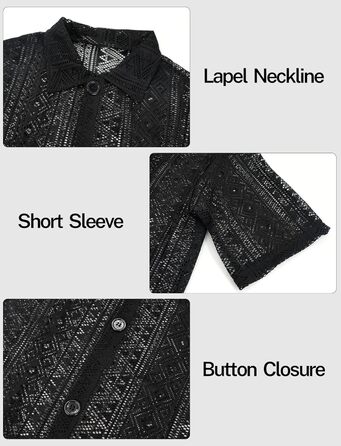 Прозора чоловіча сорочка сітка, мереживна майка, топ сітка для чоловіків, сексуальна білизна, повсякденний топ, чорний, S-4XL