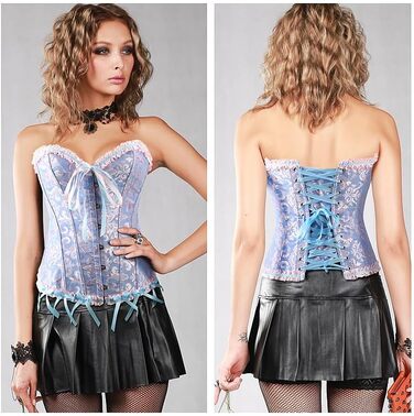 Жіночий корсет-топ з повним бюстом, готичний корсет, мереживний топ, бурлескний костюм, бодішейпер (L, фіолетовий)