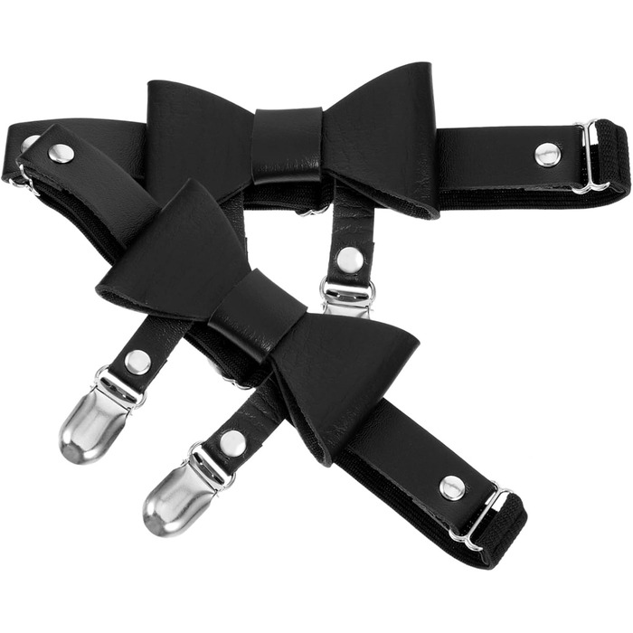 Кліп для шкарпеток Minkissy: регульований пояс для ніг, стрічка для штанів, металевий кільцевий ремінь, чорний (2 шт.)