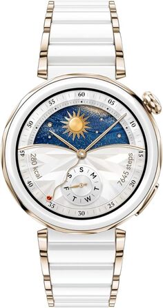 Смарт-годинник Huawei Watch GT 5 Pro 42mm біла кераміка: ЕКГ, GPS, моніторинг здоров'я, до 14 днів автономності, Bluetooth, iOS та Android