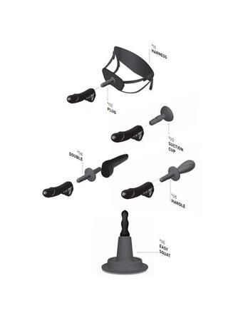 Виробник Hung System: Дилда 'Jaws' з Vac-U-Lock, 27x 6-9 см