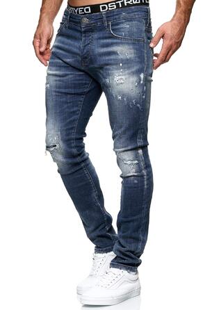 Чоловічі джинси MERISH Slim Fit з еластичним денімом, модель 1507, сині (33W / 32L)