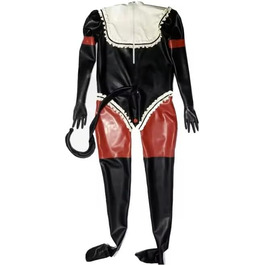 Костюм для косплею Gaylop з латексу, боді, унісекс, надувний, чорно-білий, червоний, регульований розмір