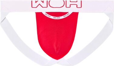 Шорти-боксер WOH для чоловіків, боксер-шорти, G-String, Jockstrap, сексуальна білизна, шорти-боксер, G-String, сексуальна білизна, для чоловіків, сексуальний вигляд, ідеальна посадка, білизна для особливих випадків, принт, (M, Jockstrap Sexy Fun Red)
