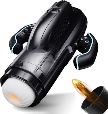 Інтимна іграшка для чоловіків з 5 телескопічними головками та 5 режимами стимуляції, реалістична вагіна