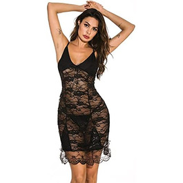 Сексуальний жіночий комплект ніжної піжами GMDNS, чорний, розмір S