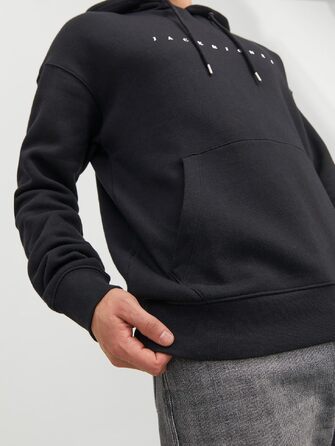 Чоловічий худі Jack & Jones JJESTAR JJ Sweat Hood, Relaxed Fit, колір Cocoa, розмір XL