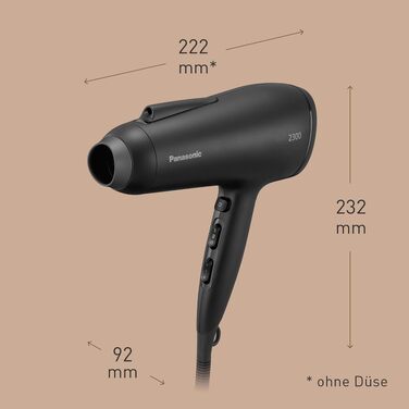 Фен для волосся Panasonic EH-NE85-K825 Fast Dry Serie, 2300 Вт, іонізація, з концентратором та режимом захисту від перегріву, чорний