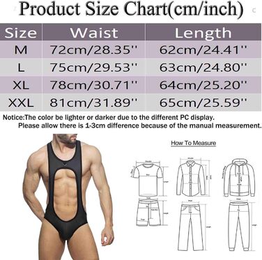 Боді для чоловіків SRZYMJ: спортивний костюм для тренувань, боксерські шорти, комплект нижньої білизни, Y-подібний відкритий спин, білий, L