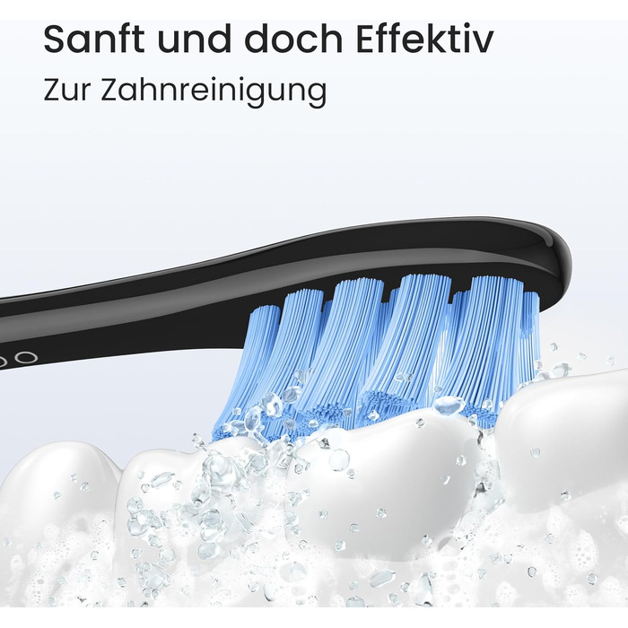 Електрична сонічна зубна щітка Oclean Flow Gift Set, біла (синій набір): 5 режимів, 180 днів автономної роботи, IPX7 водонепроникність, дорожній футляр та 6 змінних насадок