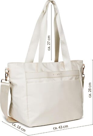 Жіноча сумка-шопер Bugatti Mare 2.0 велика містка сумка Tote Bag з відділеннями, бежева
