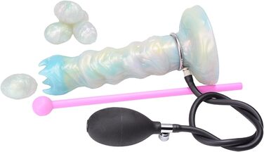 Анальний дилататор Axcroo з 5 кульками - надувний анальний плагін, дилда з вузлом, анусный дилататор, бутплаг з яйцями, вагінальний мастурбатор