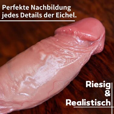 Реалістичний дилда ручної роботи з сильним присоском для безкоштовних ігор. М'який силіконовий фалос (Headmaster)