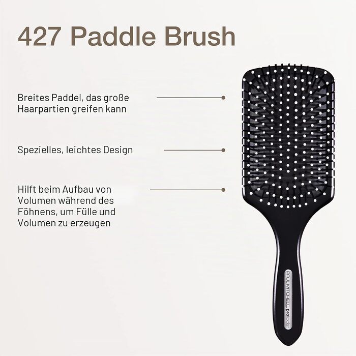 Масажна щітка для волосся Paul Mitchell 427 Paddle Brush, чорна