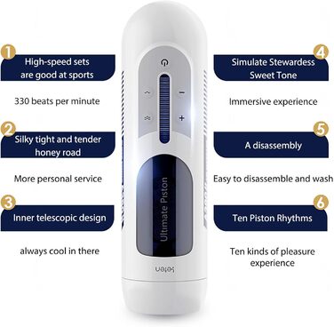 Електричний мастурбатор для чоловіків з телескопічною функцією, автоматичний, секс-іграшка