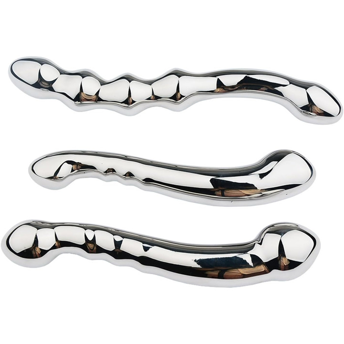 Анальні кульки з металу 3 стилі - анальний плъг, стимулятор G-точки, масажер простати, іграшки для дорослих (чоловіки/жінки)