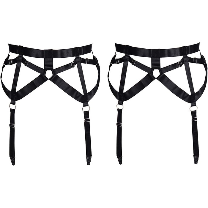 Жіночий корсет-накидка з пряжками, 4 кліпси, на шкарпетки, стилі Harajuku, універсальний розмір, чорний