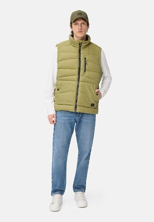 Чоловічий жилет camel active з коміром-стійкою, колір моховий камінь, розмір XXL