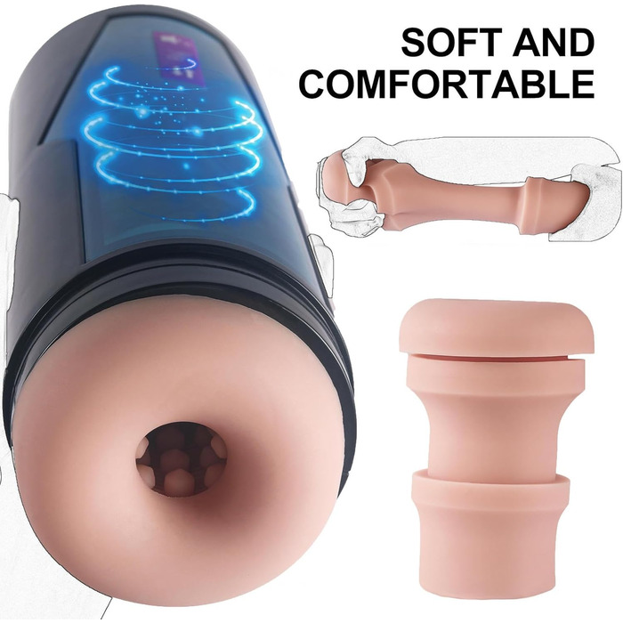 Автоматичний статевий задовольняючий пристрій для чоловіків з 4 телескопічними режимами та 9 вібраційними режимами