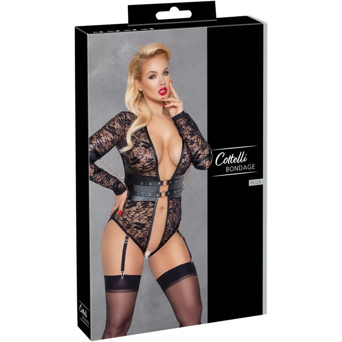 Корсет для бондейжу Cottelli Bondage Body (Чорний, 2XL)