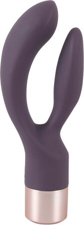 You2Toys Elegant Vibrator Double Vibe - вібратор Double Vibe Elegant від You2Toys, двофазний вібратор для жінок та пар, 10 режимів вібрації, фіолетовий/рожеве золото