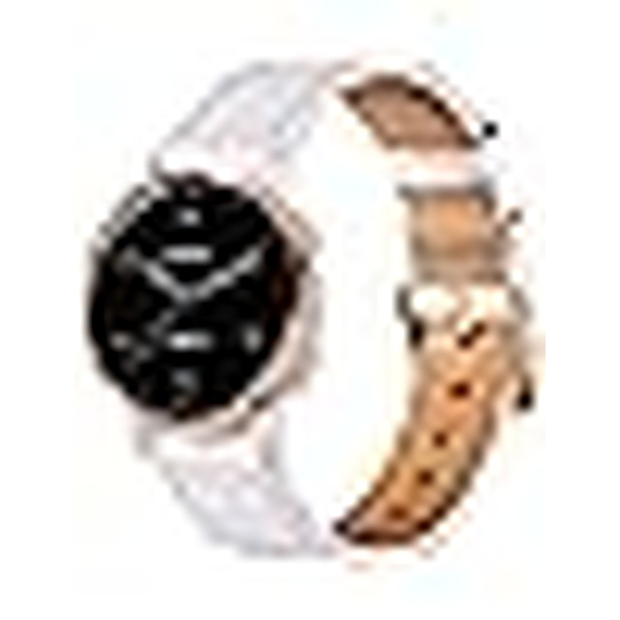Шкіряний ремінець Issinlky 18мм для Garmin Vivoactive 4S, Venu 2S/3S, Vivomove 3S та Fossil Gen 6/5E/4/3 — білий