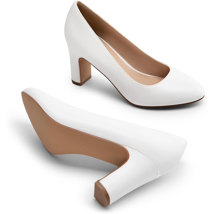 Жіночі класичні туфлі-човники Dream Pairs з закритим носком, білі, розмір 40 EU