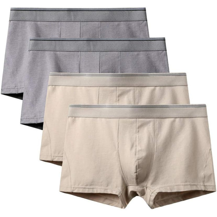 Боксери чоловічі Stely A. (4 шт.) з бавовни, дихаючі, модні, великі розміри (4XL)