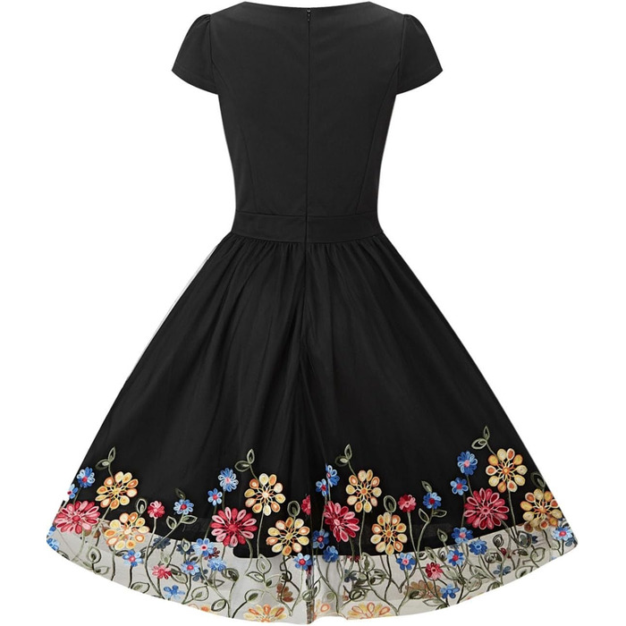 Сукня Rockabilly AXOE: святкова, з тюлю, A-силует, для вечірок та гостей на весіллі, F09 L